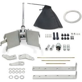 Transmission Shifter Turbo 350 Chrome Automatic Shifter Kit with 12" Stick Compatible for GM Turbo 350 TH350