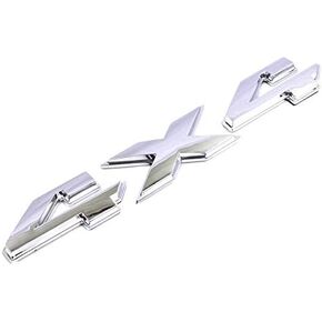 1pcs Chrome 8Inch RAM 4X4 Emblem Badge 3D Emblem Decal Nameplate Flat Letter Replacement for RAM 1500 2500 3500 Glossy Mopar (Chrome)