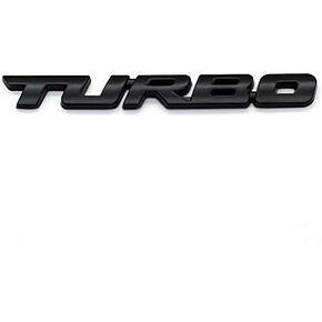 Universal Metal Turbo Badge Emblem Car Auto Fender Trunk Tailgate Decal Sticker (Black)