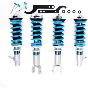 FAPO Coilover Adjustable Height Suspension, Mono-Tube, 16 Level Adjustable Damper Compatible with Honda Civic 1992-2000 with Honda DelSol 1993-1997 with Acura Integra 1994-2001