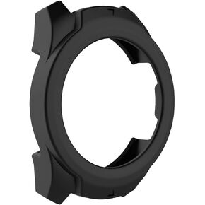 for TicWatch Pro Silicone Protective Case Cover Shell, Smartwatch Protective Case for TicWatch Pro Smartwatch, Soft and Durable(Silicone Black)