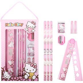 اللوازم المدرسية kawaii - لطيف العودة إلى اللوازم المدرسية للأطفال، الوردي القط أنيمي القرطاسية kawaii مجموعة القرطاسية، العودة إلى هدايا المدرسة للطلاب عيد ميلاد المدرسة in Kuwait