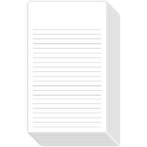White Ruled Vertical Index Note Cards, 3" X 5" Inches | 300 Sheets Per Pack