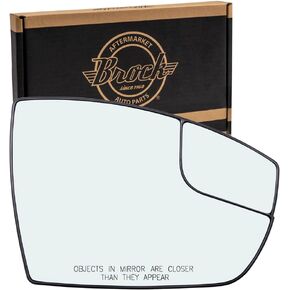 Brock Aftermarket Replacement Part Passenger Side Mirror Glass and Base with Spotter Glass without Heat and Blind Spot Detection Compatible with 2013-2016 Ford Escape