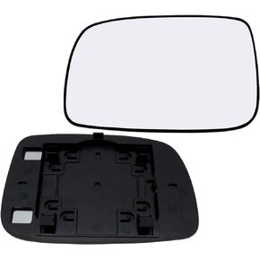 Driver Left Side Mirror Glass Assembly With Plastic Back Plate (Non-Heated) Compatible with 2007-2011 Toyota Camry (Only Fits VIN Starts With 1, 4, or 5)