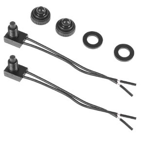 2Pcs KP-107 Waterproof Push Button Switch,12V ON/Off Switch with 4.7inch Lines for Motorcycle/Car/Truck/Yacht(Black)