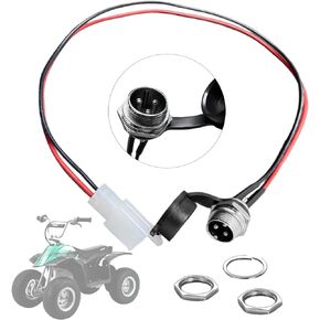 Charging Cable for Razor, Charging Port Replacement for Razor MX500 MX650 Jack 1Z 3 Pin 2 Wire Connector Plug Jack Electric Hoverboard Socket with Power Button Wire Cable