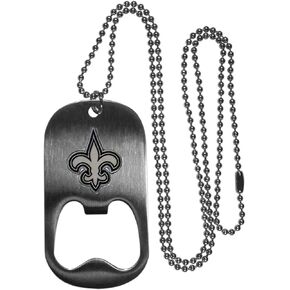 NFL Siskiyou Sports Fan Shop New Orleans Saints Bottle Opener Tag Necklace 20 inch Metal