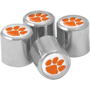 NCAA Clemson Tigers Metal Tire Valve Stem Caps, 4-Pack