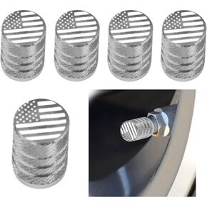 Pack-4 Tire Stem Valve Cover, 0.6" x 0.38" Statue of Liberty Tire Valve Caps for Cars SUVs Trucks (Black)