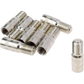 8 Pcs 25mm Tire Valve Cap Stem Extension, Chrome Plated Brass Wheel Valve Extender for Auto Car Truck Van Caravan