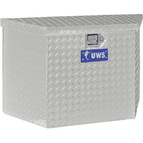 UWS EC20391 صندوق أدوات لسان المقطورة المصنوع من الألومنيوم ذو الجدار الثقيل مقاس 34 بوصة، غطاء صلب