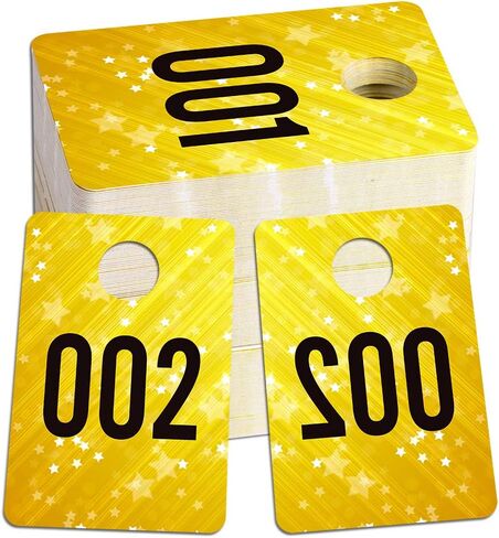 WHATSIGN Number Tags for Live Sale 1.7" x 2.5" Live Numbers Normal and Mirror Image Reusable Hanger Tags for Live Coat Room 100 Consecutive Numbers 001-100 in Saudi Arabia