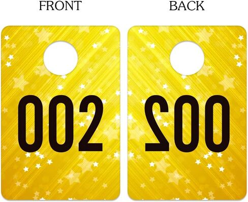 WHATSIGN Number Tags for Live Sale 1.7" x 2.5" Live Numbers Normal and Mirror Image Reusable Hanger Tags for Live Coat Room 100 Consecutive Numbers 001-100 in Saudi Arabia