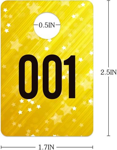 WHATSIGN Number Tags for Live Sale 1.7" x 2.5" Live Numbers Normal and Mirror Image Reusable Hanger Tags for Live Coat Room 100 Consecutive Numbers 001-100 in Saudi Arabia