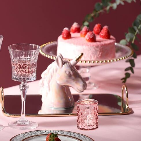 12 قطعة من حوامل الشموع الذهبية، حاملات الشموع الذهبية لقطعة الطاولة المركزية، حامل شموع من زجاج الزئبق لحفلات الزفاف، ديكور المنزل in Kuwait