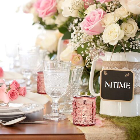 12 قطعة من حوامل الشموع الذهبية، حاملات الشموع الذهبية لقطعة الطاولة المركزية، حامل شموع من زجاج الزئبق لحفلات الزفاف، ديكور المنزل in Kuwait