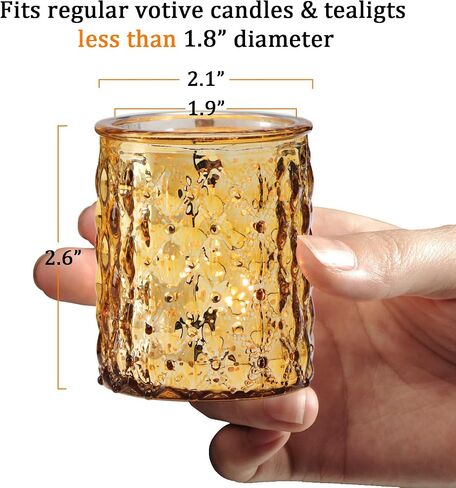 12pcs Gold Votive Candle Holders, Gold Candle Holders for Table Centerpiece, Mercury Glass Tealight Candle Holder for Wedding, Home Decor in Saudi Arabia