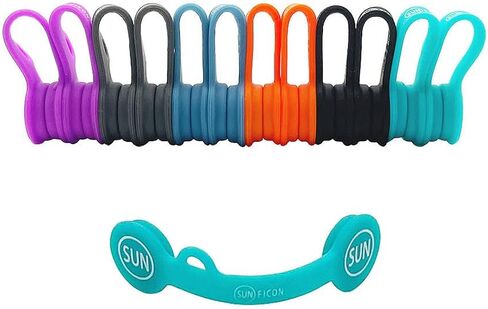 SUNFICON 12 حزمة من مقاطع الكابلات المغناطيسية ومنظمي الكابلات وأسلاك اللفاف ومقاطع الإشارة المرجعية ولوحة السبورة ومغناطيس الثلاجة ومدير كابل USB وأشرطة ربطات العنق in Kuwait