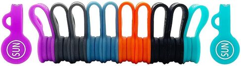 SUNFICON 12 حزمة من مقاطع الكابلات المغناطيسية ومنظمي الكابلات وأسلاك اللفاف ومقاطع الإشارة المرجعية ولوحة السبورة ومغناطيس الثلاجة ومدير كابل USB وأشرطة ربطات العنق in Kuwait