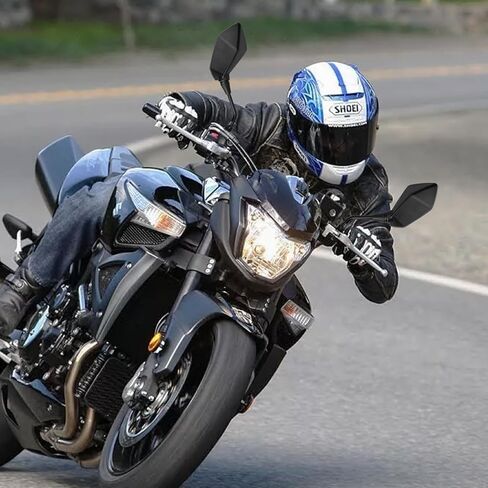 مرايا الدراجة الترابية متوافقة مع الدراجات النارية ATV Dirt Bike Quad Street Bike Cruiser Chopper Jet Ski Scooter Snowmobile Coolster Moped مع مسمار 8 مم 10 مم لمقود الدراجة بمشبك 7/8 بوصة in Kuwait