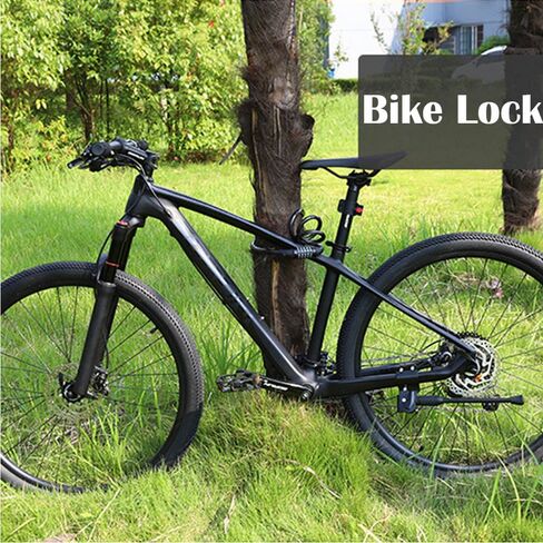 قفل الدراجة مكون من 4 أرقام قابلة لإعادة الضبط، مجموعة قفل الدراجة بطول 4 أقدام، كابل قفل الدراجة ذاتي اللف، مضاد للسرقة، قفل سكوتر مع دعامة تثبيت للدراجات والدراجات البخارية in Kuwait