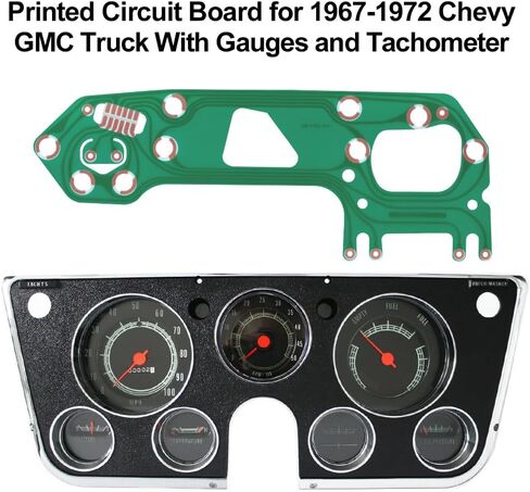 استبدال لوحة الدوائر المطبوعة لشاحنة Chevy GMC 1967-1972 مع أجهزة قياس ومقياس سرعة الدوران in Saudi Arabia