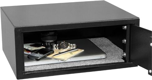 Honeywell Safes & Door Locks - Hotel Room Style Safe Box with Digital Lock - Fits 17" Laptop - LED Display Panel - Low Profile Steel Security Personal Safe for Money - 1.14 Cubic Feet - Black in Saudi Arabia