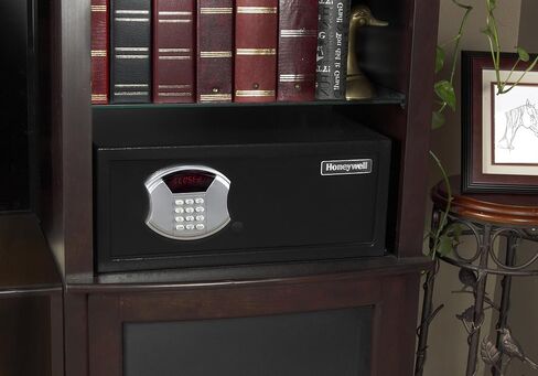 Honeywell Safes & Door Locks - Hotel Room Style Safe Box with Digital Lock - Fits 17" Laptop - LED Display Panel - Low Profile Steel Security Personal Safe for Money - 1.14 Cubic Feet - Black in Saudi Arabia