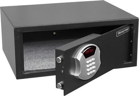 Honeywell Safes & Door Locks - Hotel Room Style Safe Box with Digital Lock - Fits 17" Laptop - LED Display Panel - Low Profile Steel Security Personal Safe for Money - 1.14 Cubic Feet - Black in Saudi Arabia