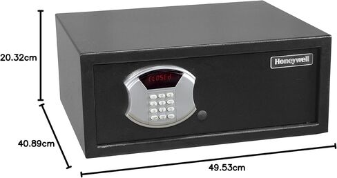 Honeywell Safes & Door Locks - Hotel Room Style Safe Box with Digital Lock - Fits 17" Laptop - LED Display Panel - Low Profile Steel Security Personal Safe for Money - 1.14 Cubic Feet - Black in Saudi Arabia