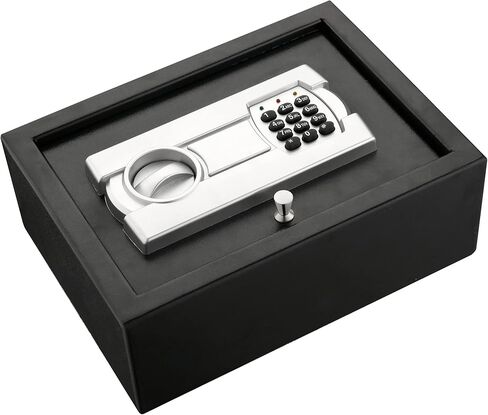 Paragon Safes SAFES 7730 خزنة أمان رقمية بمفتاحين - صندوق قفل فولاذي صلب للدرج أو الخزانة أو السيارة (رمادي داكن)، 83-DT5914 in Saudi Arabia