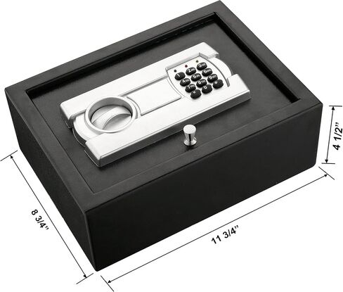 Paragon Safes SAFES 7730 خزنة أمان رقمية بمفتاحين - صندوق قفل فولاذي صلب للدرج أو الخزانة أو السيارة (رمادي داكن)، 83-DT5914 in Saudi Arabia