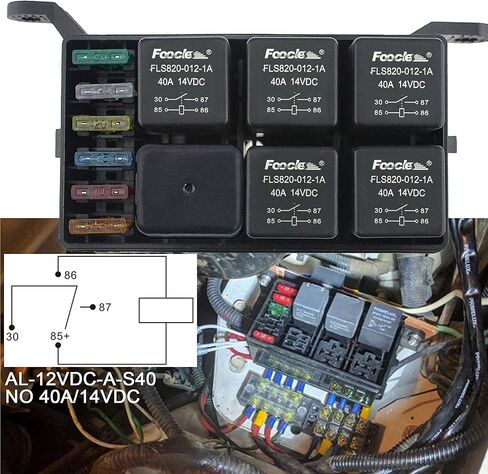 صندوق ترحيل الصمامات ذو 12 فتحة، وصندوق مرحلات 6، وكتلة حامل منصهرات 6 ATC/ATO مع مرحلات الصمامات و41 قطعة من الدبابيس المعدنية للسيارات وخليج المحرك البحري لقارب الجيب in Kuwait