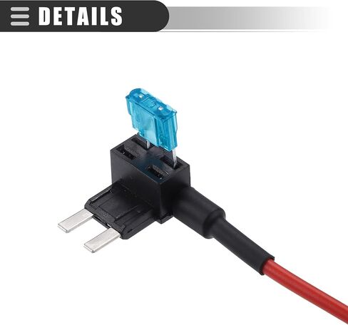 Motoforti Universal إضافة دائرة 12 فولت محول حامل صنبور الصمامات القياسي مع 2 قطعة 10A 15A ATC نوع الصمامات، بلاستيك، أزرق، مجموعة واحدة in Saudi Arabia
