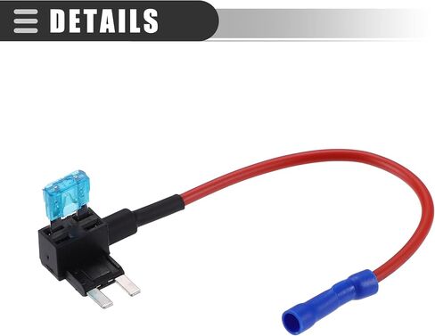 Motoforti Universal إضافة دائرة 12 فولت محول حامل صنبور الصمامات القياسي مع 2 قطعة 10A 15A ATC نوع الصمامات، بلاستيك، أزرق، مجموعة واحدة in Saudi Arabia
