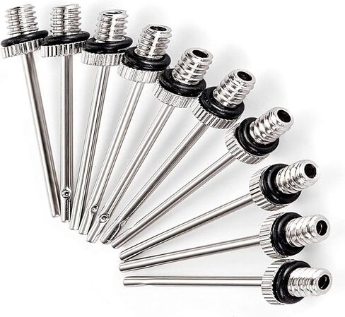 إبرة نفخ مضخة الكرة (عبوة من 10)، إبرة مضخة نفخ كروية من الفولاذ المقاوم للصدأ، محول إبرة كرة القدم، كرة الرجبي، الكرة الطائرة، محول صمام كرة الشبكة، إبرة مضخة النفخ in Kuwait