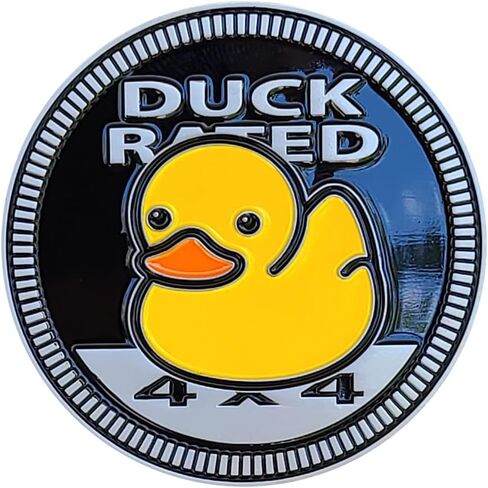 Duck Rated 4x4 Metal Automotive Badge Specifically Designed for The Jeep Wrangler or Cherokee ~ Stick it Anywhere! (DR-Badge) in Saudi Arabia