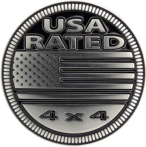 Duck Rated 4x4 Metal Automotive Badge Specifically Designed for The Jeep Wrangler or Cherokee ~ Stick it Anywhere! (DR-Badge) in Saudi Arabia