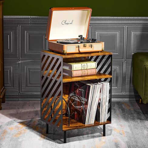 Record Player Stand, Record Player Table, Turntable Stand, Record Player Cabinet, Vinyl Record Player Stand, Record Player Stand Storage Great for Record Player and Vinyl Records. in Kuwait