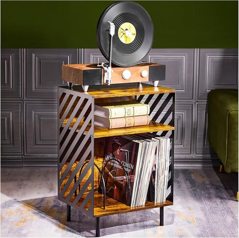 Record Player Stand, Record Player Table, Turntable Stand, Record Player Cabinet, Vinyl Record Player Stand, Record Player Stand Storage Great for Record Player and Vinyl Records. in Kuwait
