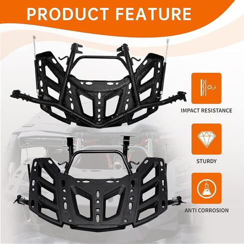 Pivoting Rear Rack Kit with Gas Strut Compatible with Can Am Maverick X3 / X3 Max 2017-2022 All Models Accessories Replace for #715002881 715003439 Rack Luggage Support in Saudi Arabia