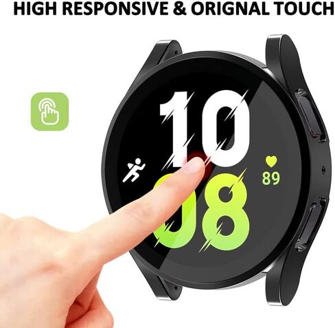 حافظة متوافقة مع ساعة سامسونج جالاكسي 5 مقاس 40 ملم مع واقي شاشة، غطاء ممتص للصدمات من مادة TPU مضاد للخدش مع طبقة واقية، ملحقات الساعة الذكية للنساء والرجال، 3 عبوات، ذهبي وردي + فضي + ذهبي in Kuwait