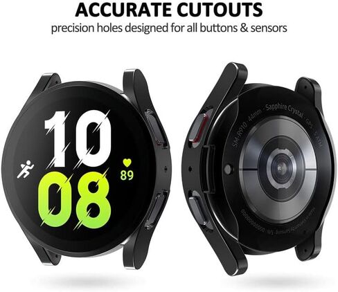 حافظة متوافقة مع ساعة سامسونج جالاكسي 5 مقاس 40 ملم مع واقي شاشة، غطاء ممتص للصدمات من مادة TPU مضاد للخدش مع طبقة واقية، ملحقات الساعة الذكية للنساء والرجال، 3 عبوات، ذهبي وردي + فضي + ذهبي in Kuwait