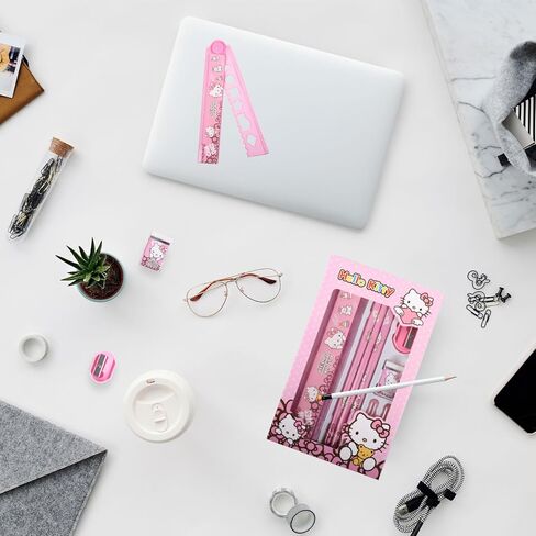 اللوازم المدرسية kawaii - لطيف العودة إلى اللوازم المدرسية للأطفال، الوردي القط أنيمي القرطاسية kawaii مجموعة القرطاسية، العودة إلى هدايا المدرسة للطلاب عيد ميلاد المدرسة in Kuwait
