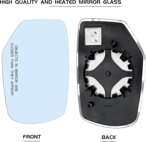 استبدال زجاج مرآة الجانب الأيسر للسائق لمرايا هوندا أكورد 2013-2017 - زجاج مرآة محدبة ساخن مع حامل خلفي 76253T2GA11 in Kuwait