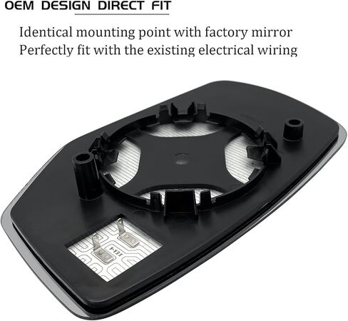 استبدال زجاج مرآة الجانب الأيسر للسائق لمرايا هوندا أكورد 2013-2017 - زجاج مرآة محدبة ساخن مع حامل خلفي 76253T2GA11 in Kuwait