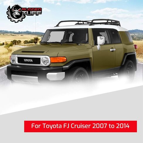 Passenger Right Side Mirror Glass Assembly With Plastic Back Plate (Non-Heated) Compatible with 2007-2014 Toyota FJ Cruiser in Saudi Arabia