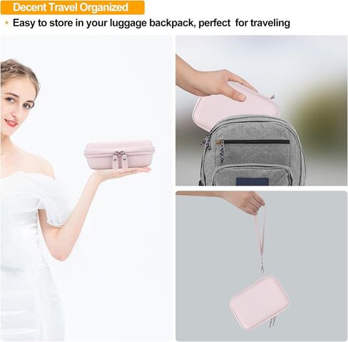 Elonbo Carrying Case for T02 Mini Printer, Compatible with Memoking/Omezizy/Memoqueen/Phomemo/Ponek T02 Portable Bluetooth Thermal Label Maker Bag, Small Smart Handheld Labeler Holder, Black in Saudi Arabia