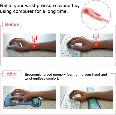لوحة ماوس Not Today Corgi Dog مع دعم للمعصم ومجموعة جل لدعم لوحة المفاتيح للرجال والنساء والأطفال والكمبيوتر المحمول والمكتب والمنزل in Kuwait
